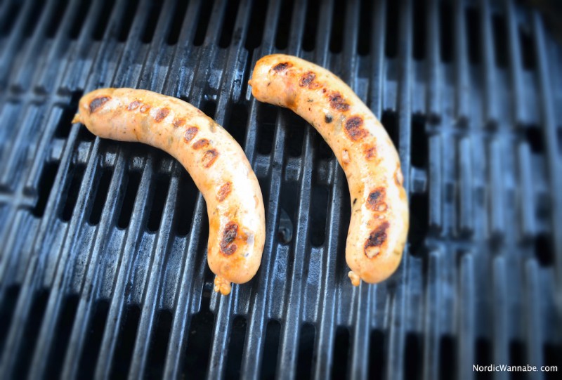 Selbstgemachte Lachswürstchen aus Norwegen