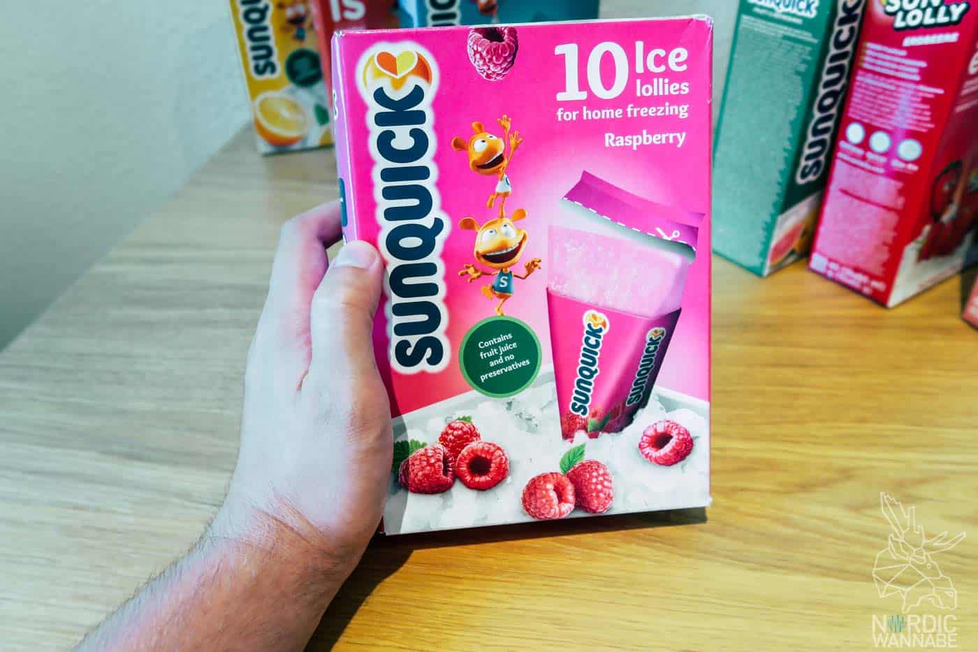 Eis aus Dänemark, Wasser-Eis aus Dänemark, Sun Lolly, Sunquick, Dänemark