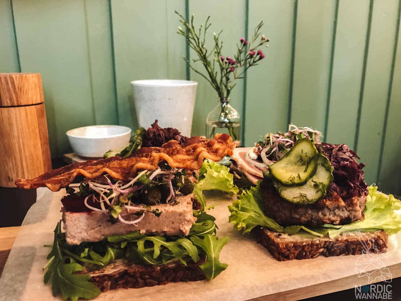 Dänisches Smørrebrød in Hannover , Aelling, Smørrebrød, Markthalle, Dänemark